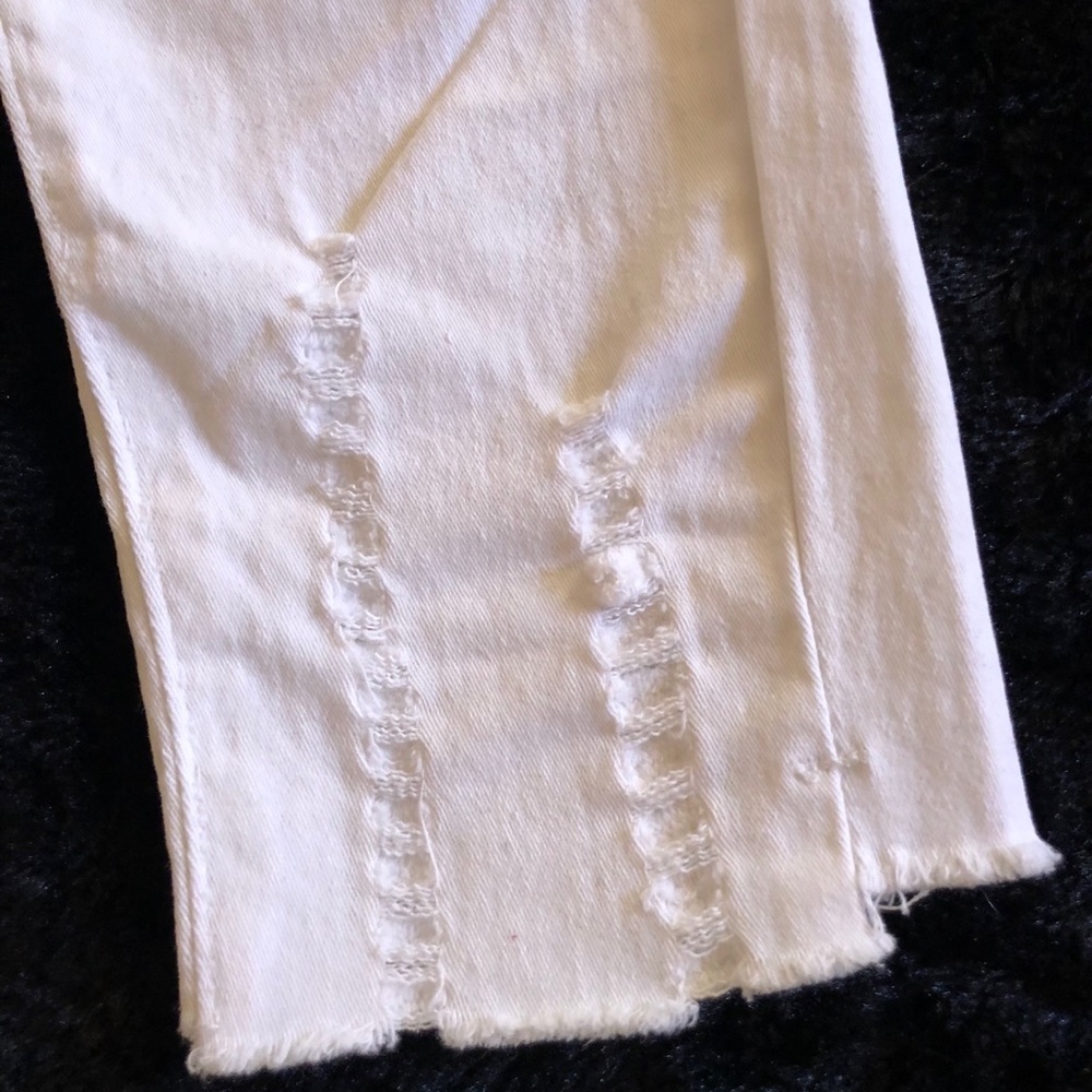 White Distressed Ripped Jeans - Picture 4 of 5